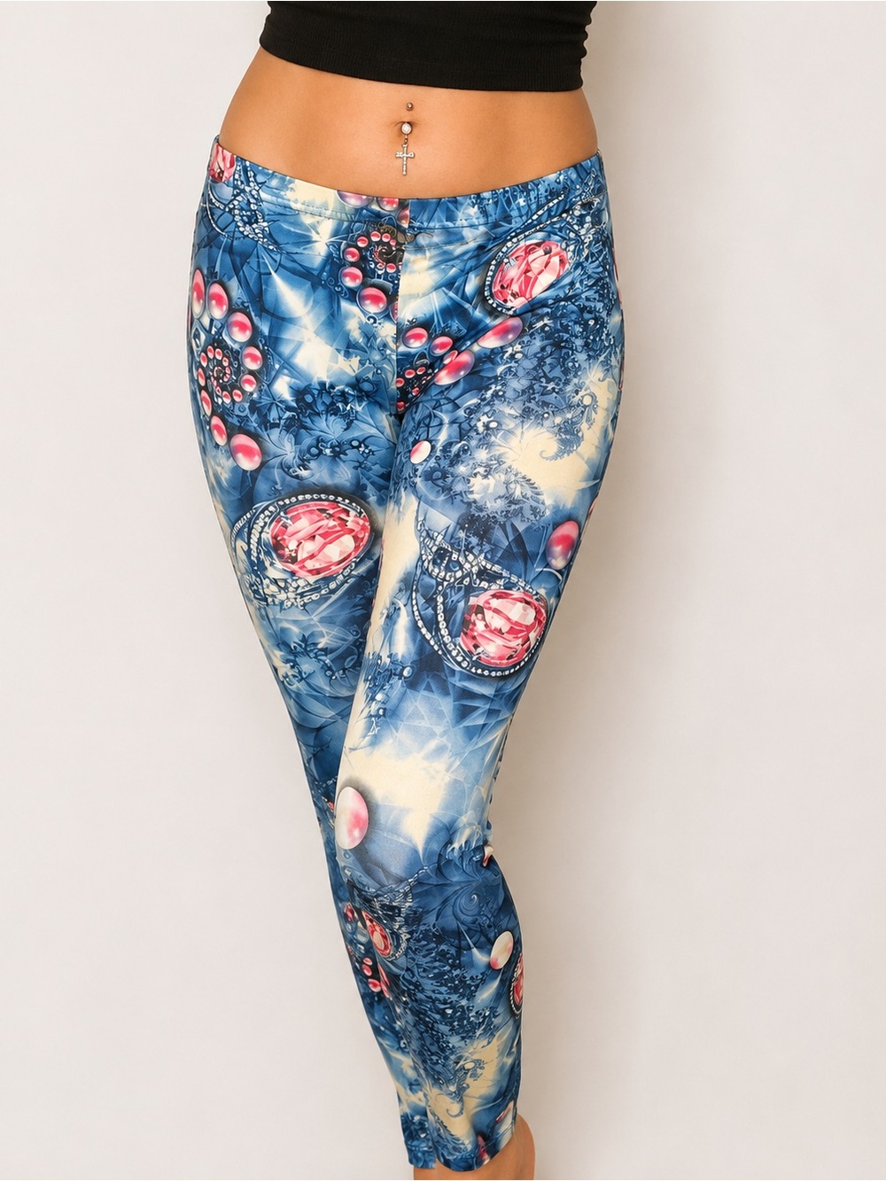 Graphic Crystal Jewels Leggings